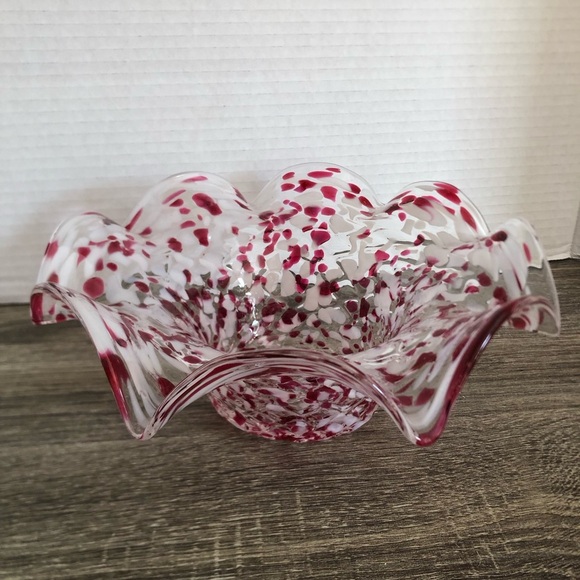 Vtg Chalet Glass End of Day Art Glass Bowl - Picture 10 of 15